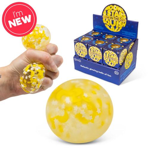 SCRUNCHEM MOON & STAR GLOW IN THE DARK SQUISH BALL