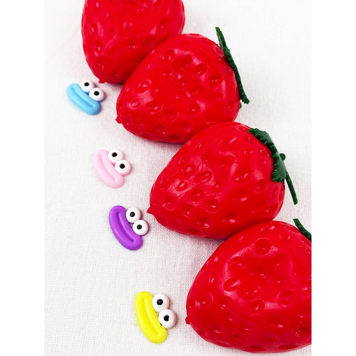 Strawberry Squeeze Toy with Face