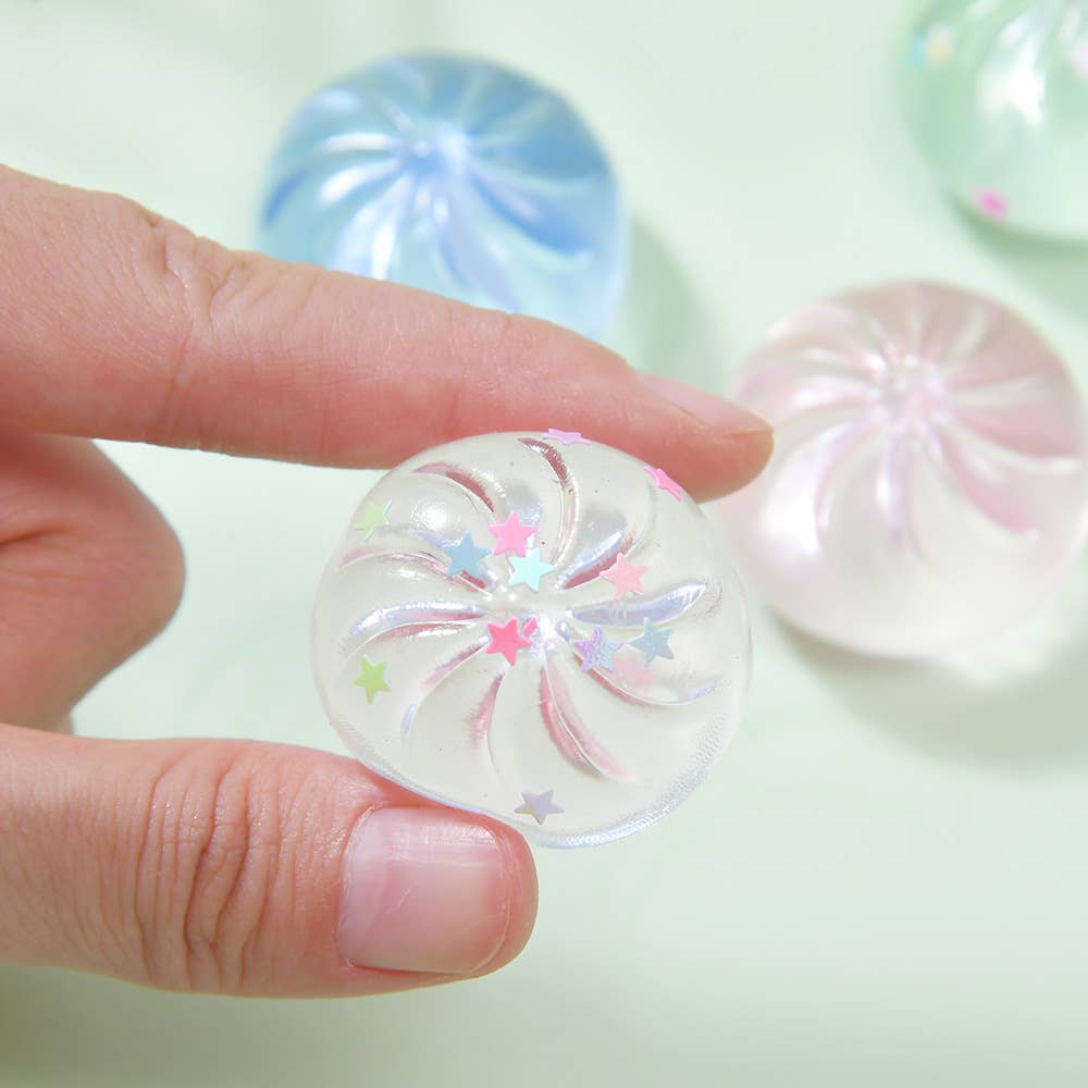 Mini maltose dumpling squishy toy for stress relief-4pack: Solid