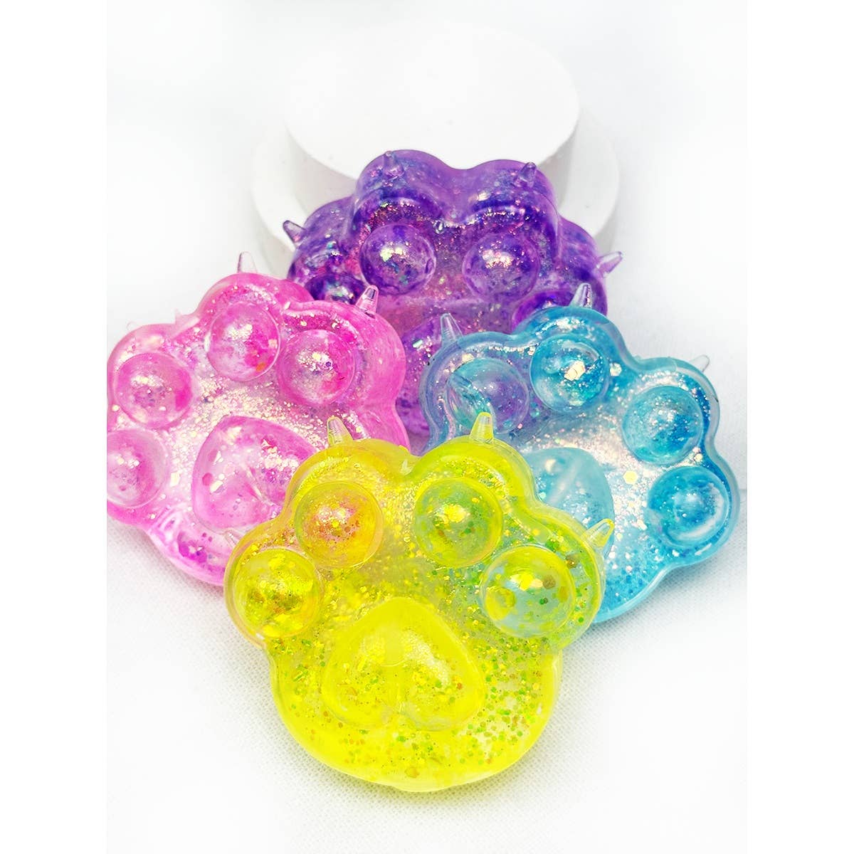 Sugary Glittered Paw Squishy Toy