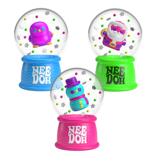 Nee Doh Snow Globe Stress Ball - Snowglobe With Santa Snow