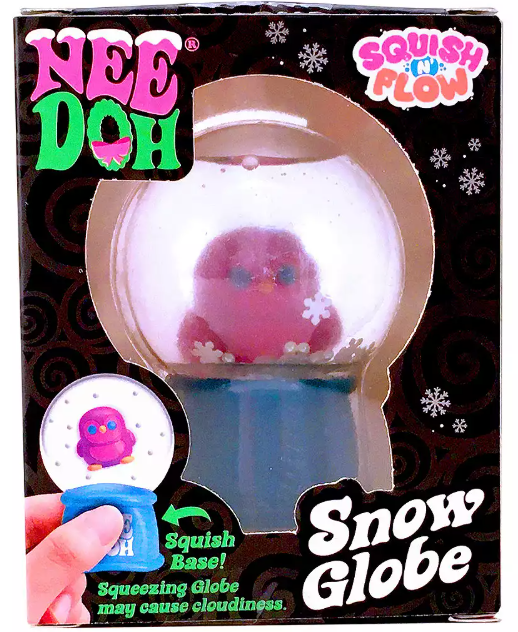 Nee Doh Snow Globe Stress Ball - Snowglobe With Santa Snow