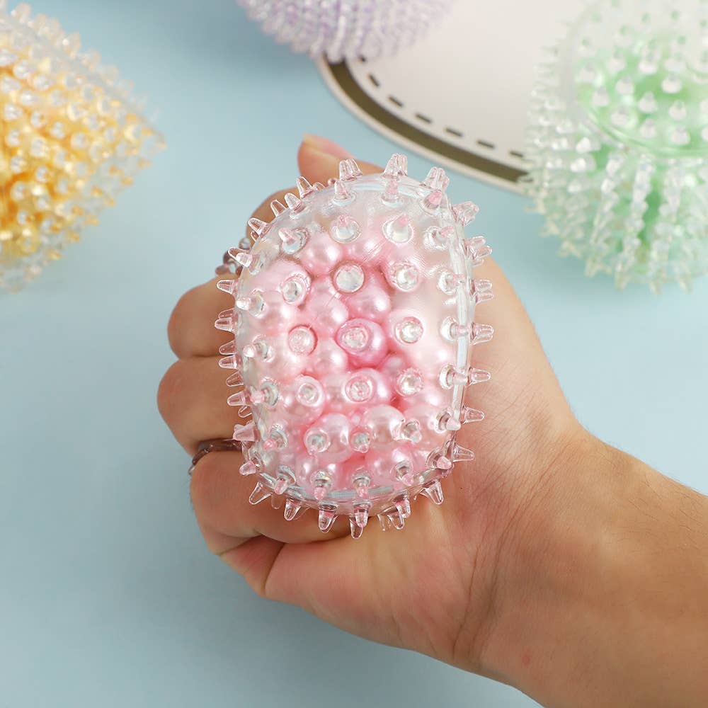 3D Maltose Squeeze Ball Geometric squishy toy-random shape: Pearl