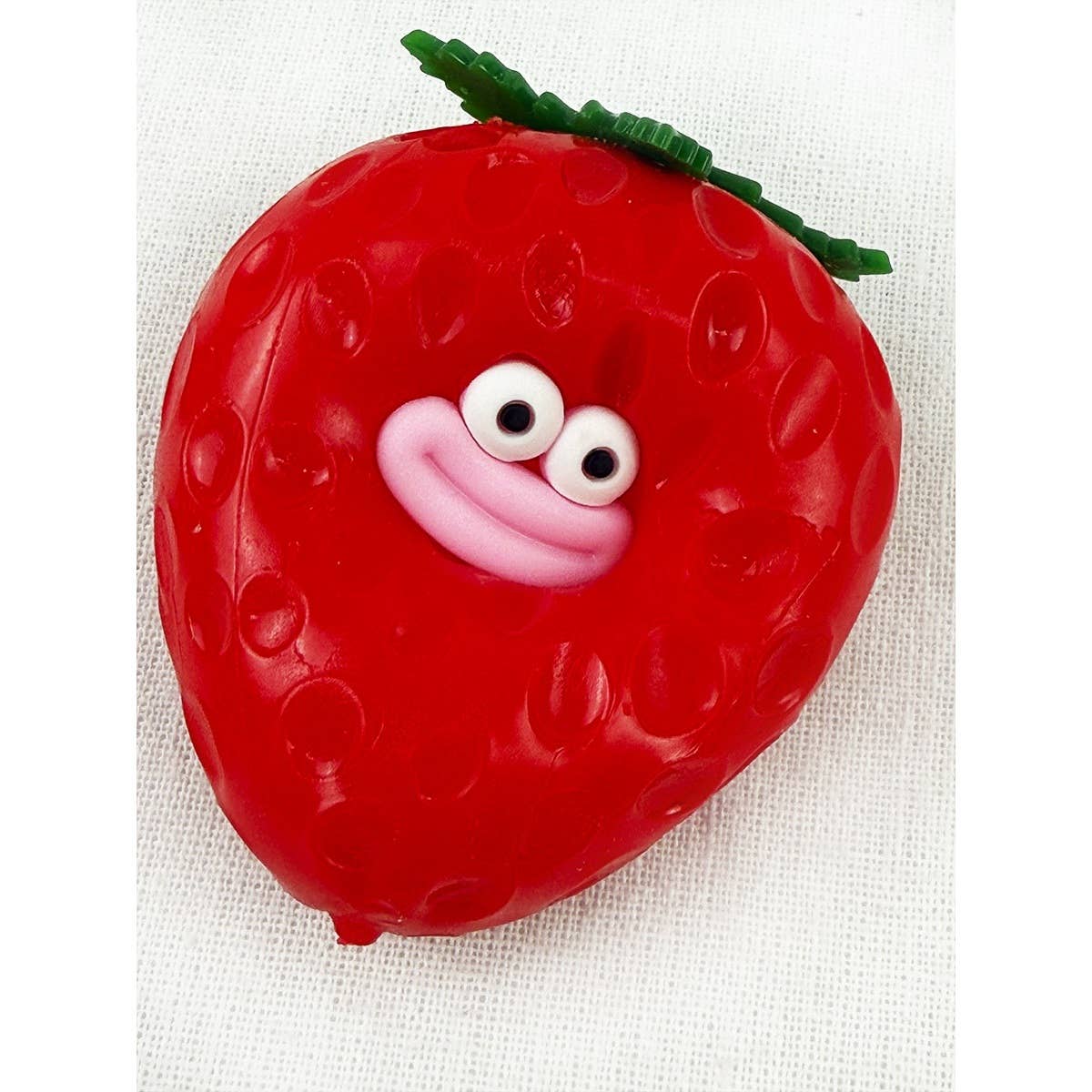 Strawberry Squeeze Toy with Face