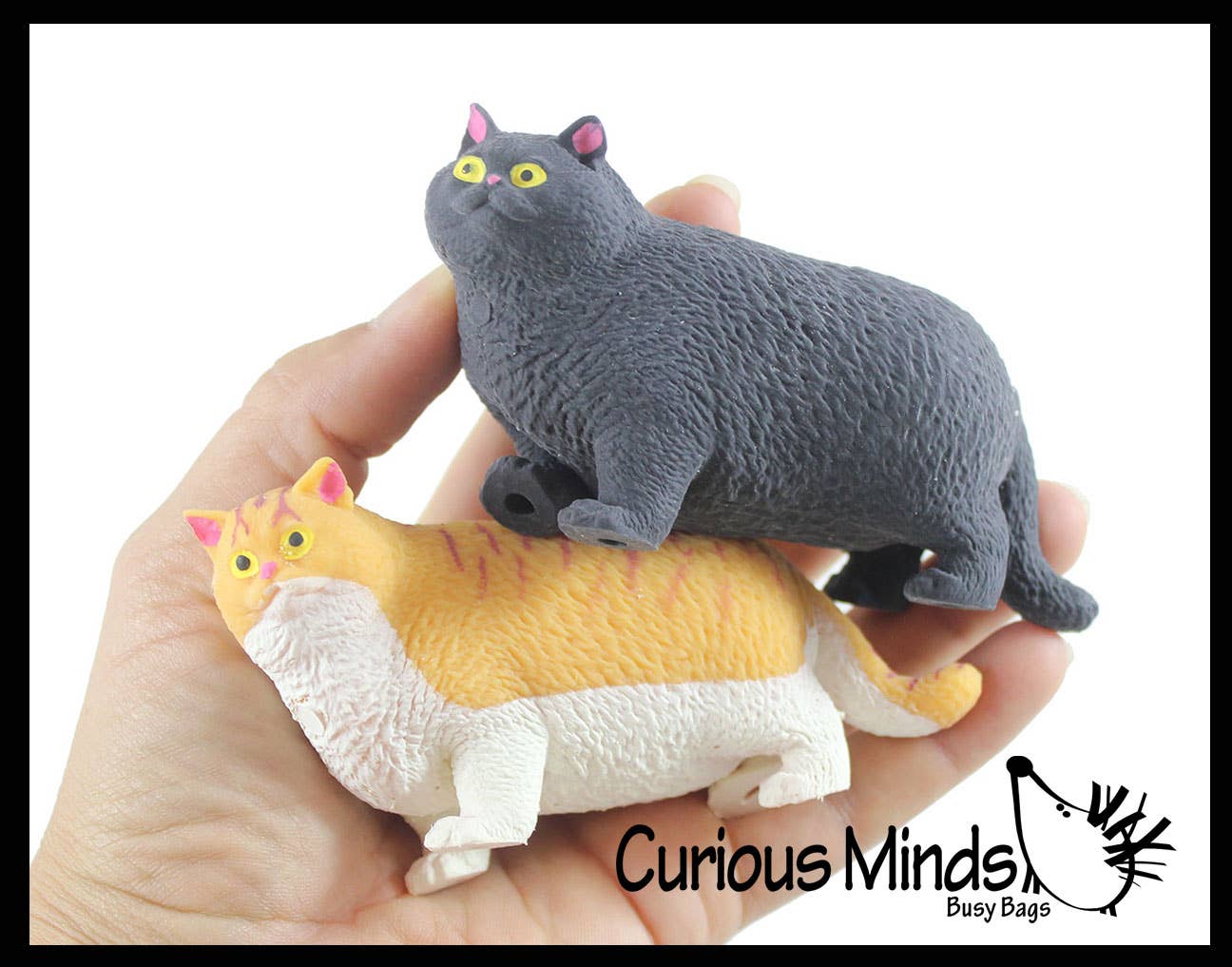 1 Fat Stretchy Cat Crushed Bead Sand Filled - Kitty Lover Se