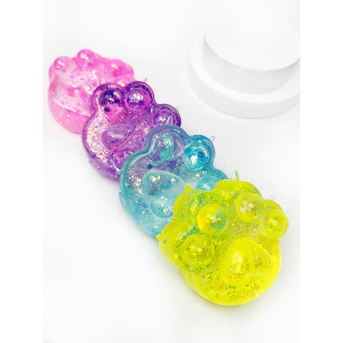 Large Sugary Glittered Paw Squishy Toy: MIX COLOR / ONE(12)