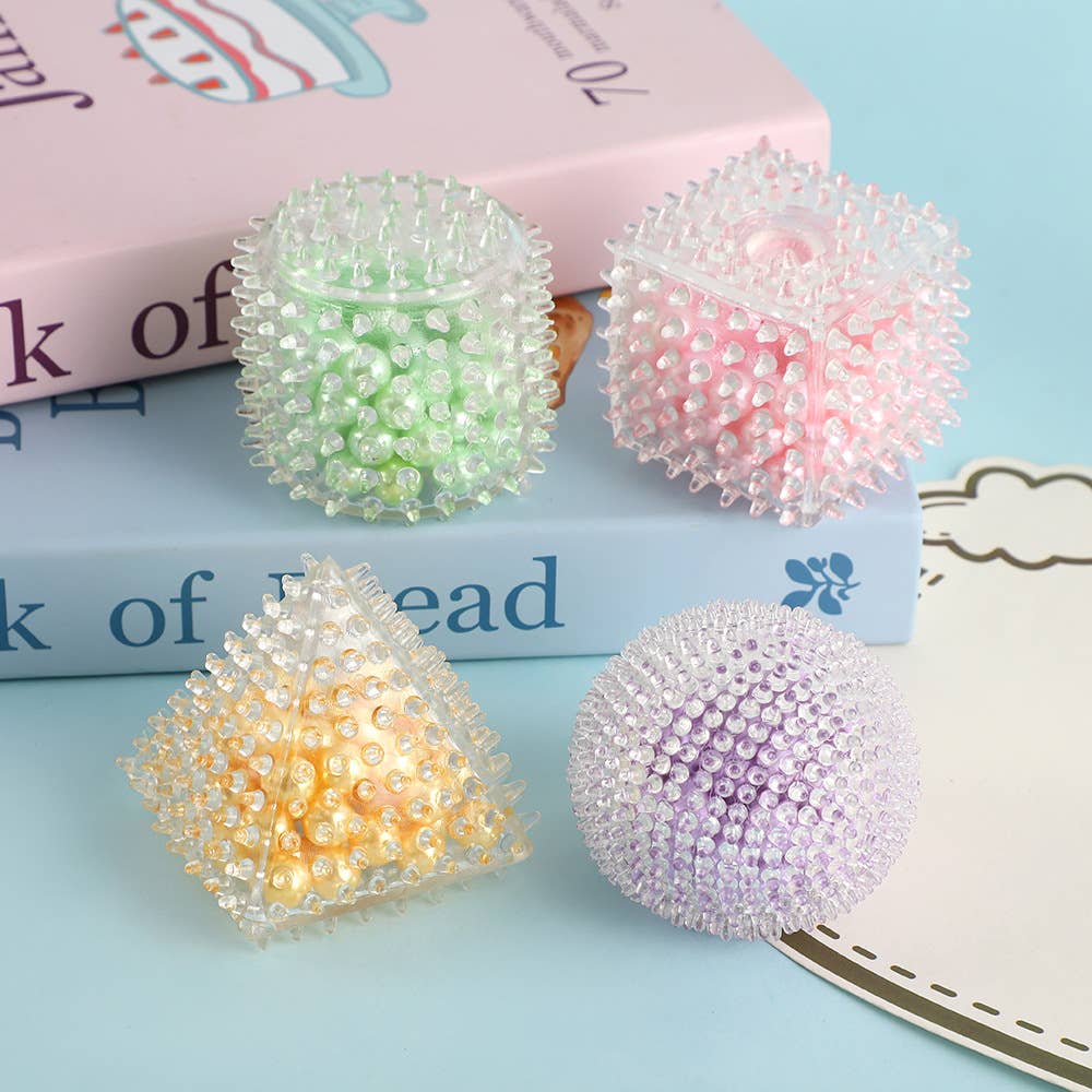 3D Maltose Squeeze Ball Geometric squishy toy-random shape: Pearl
