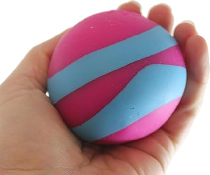 1 Striped Sand Filled Stress Ball - Moldable Ball