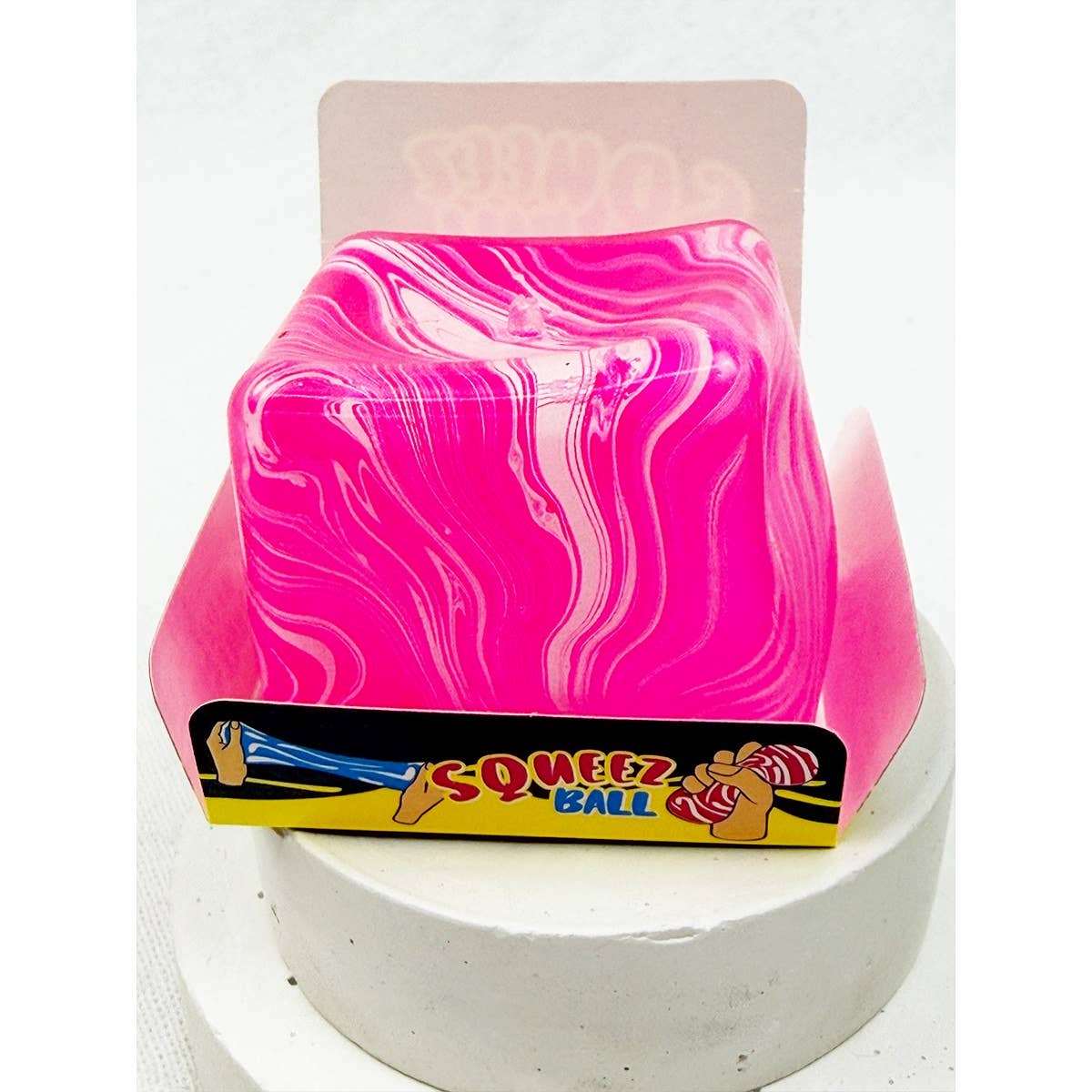 Fluid Pattern Squeeze Cube Slime: MIX COLOR / ONE(12)