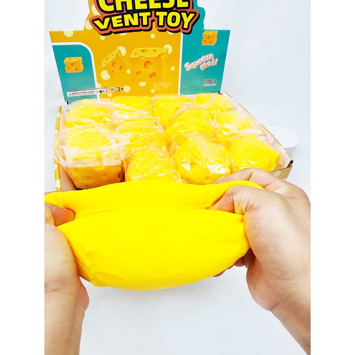 Viral Cheese Cube Squishy Toy: YELLOW / ONE(12)