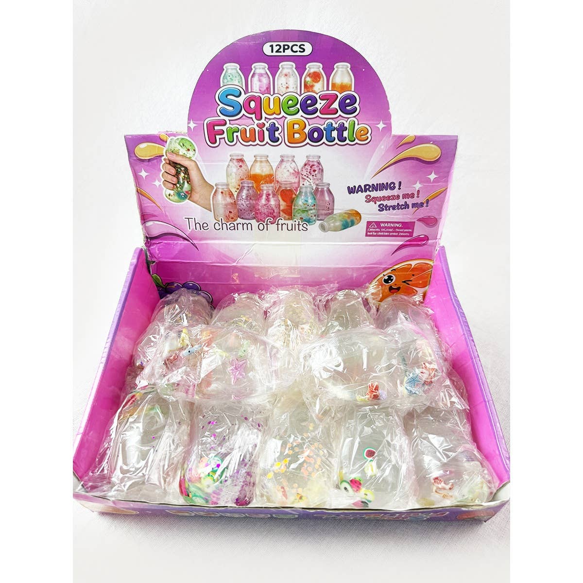 Fun Fruit Mini Bottle Squishy: CLEAR / ONE(12)
