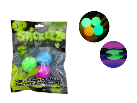 Stickeez Squish Balls- Glow In The Dark