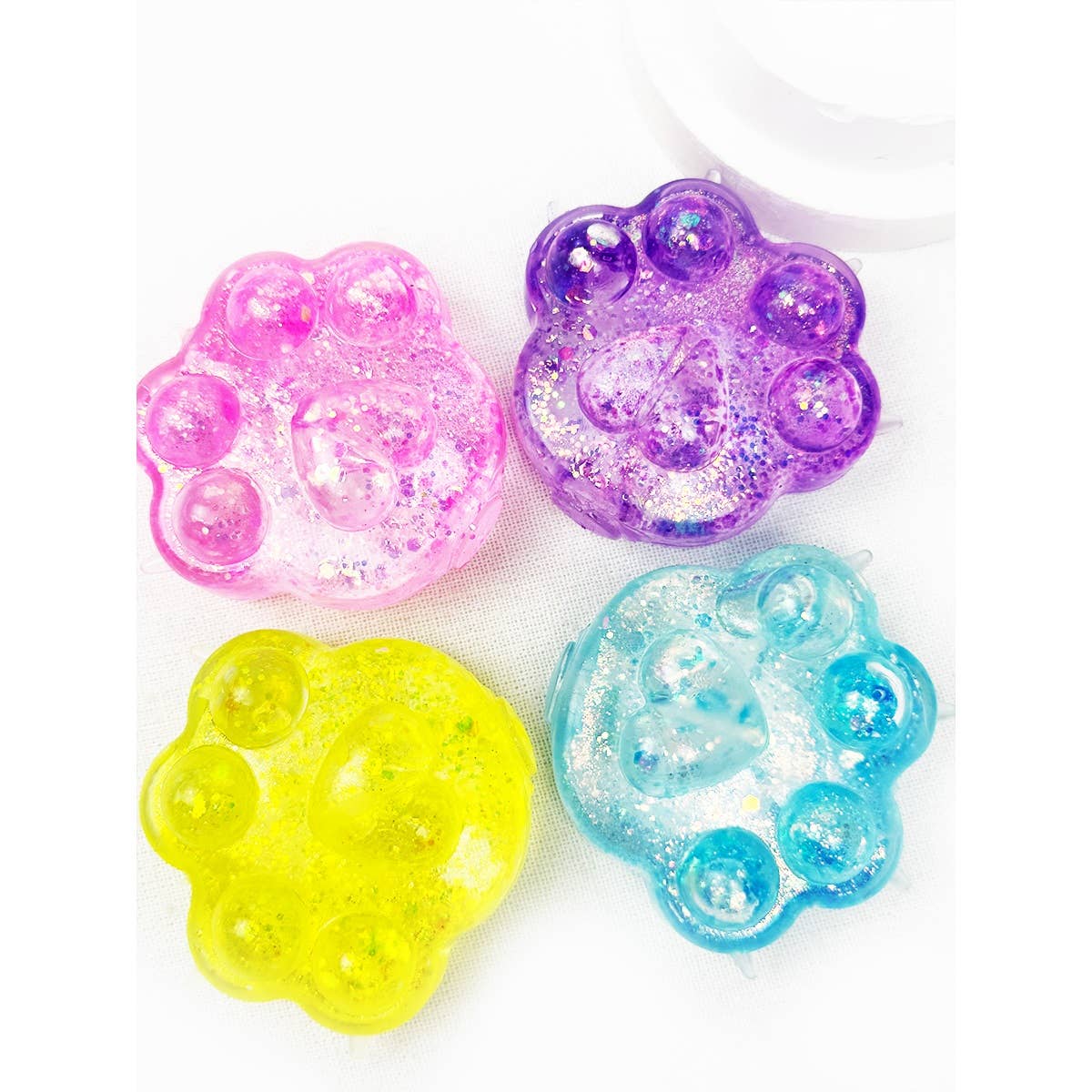 Large Sugary Glittered Paw Squishy Toy: MIX COLOR / ONE(12)