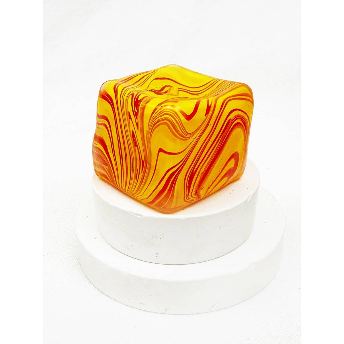 Fluid Pattern Squeeze Cube Slime: MIX COLOR / ONE(12)