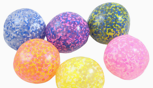 Jumbo Confetti Bead Mold-able Stress Ball -Squishy Gooey