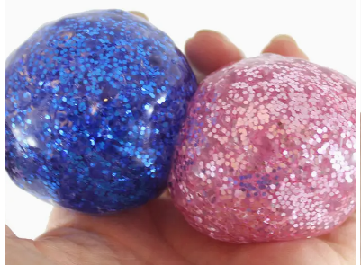 Thick Glitter Moldable Stress Ball - Squishy Gooey Shape