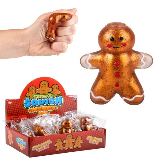 2.25" SQUISH STICKY  GINGERBREAD MAN