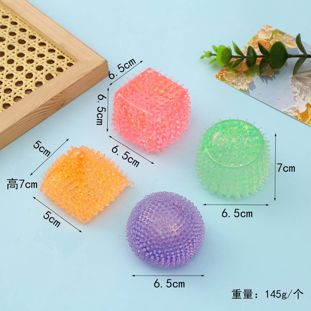 3D Maltose Squeeze Ball Geometric squishy toy-random shape: Pearl