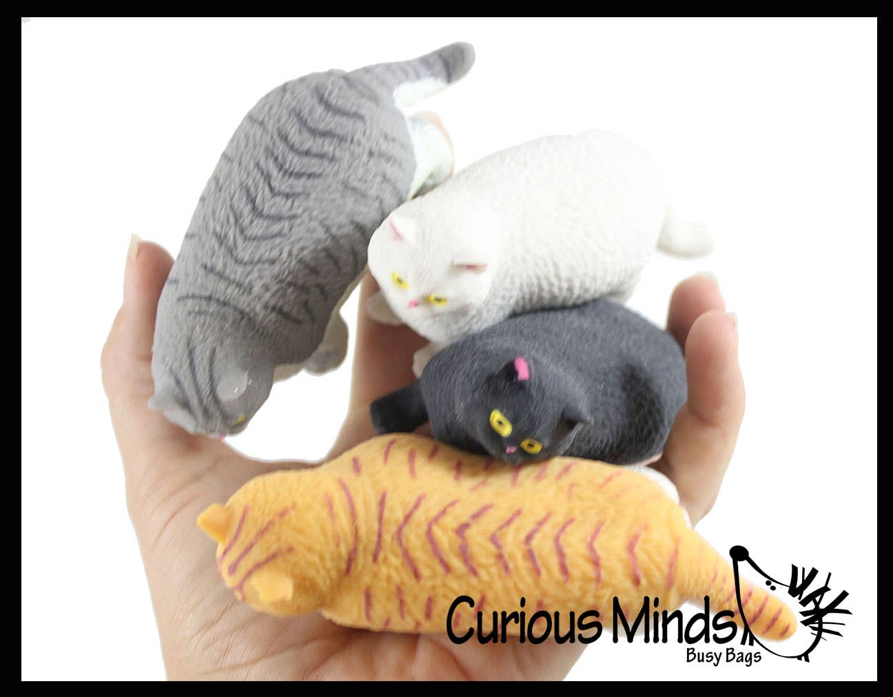 1 Fat Stretchy Cat Crushed Bead Sand Filled - Kitty Lover Se