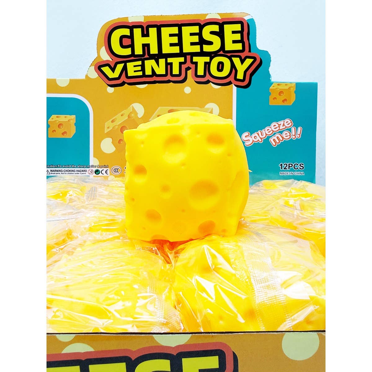 Viral Cheese Cube Squishy Toy: YELLOW / ONE(12)