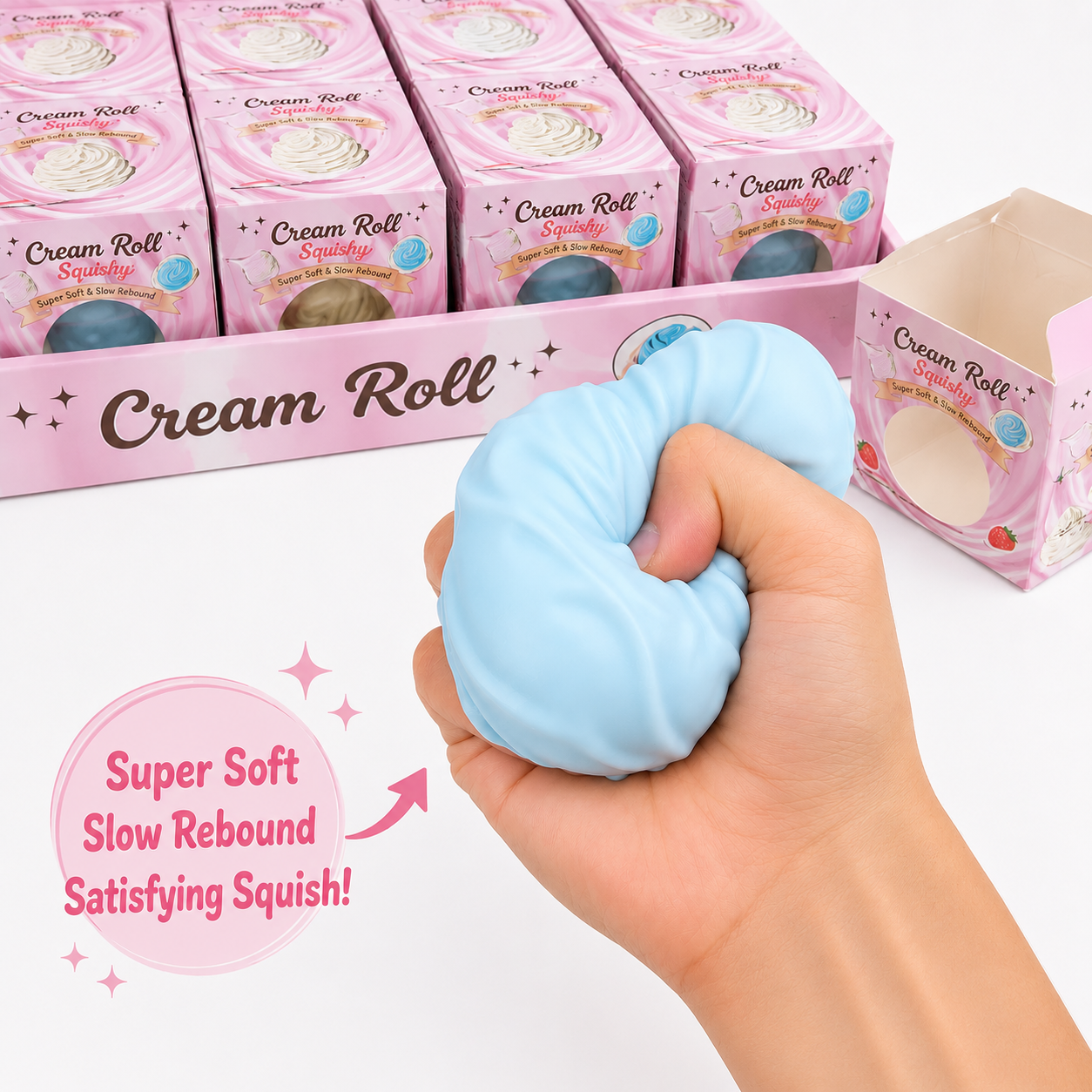 Cream Roll Vaseline Squishy – Assorted Colors MSS13