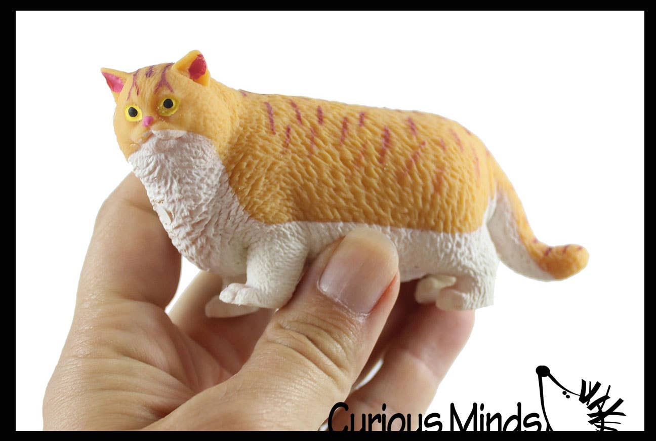 1 Fat Stretchy Cat Crushed Bead Sand Filled - Kitty Lover Se