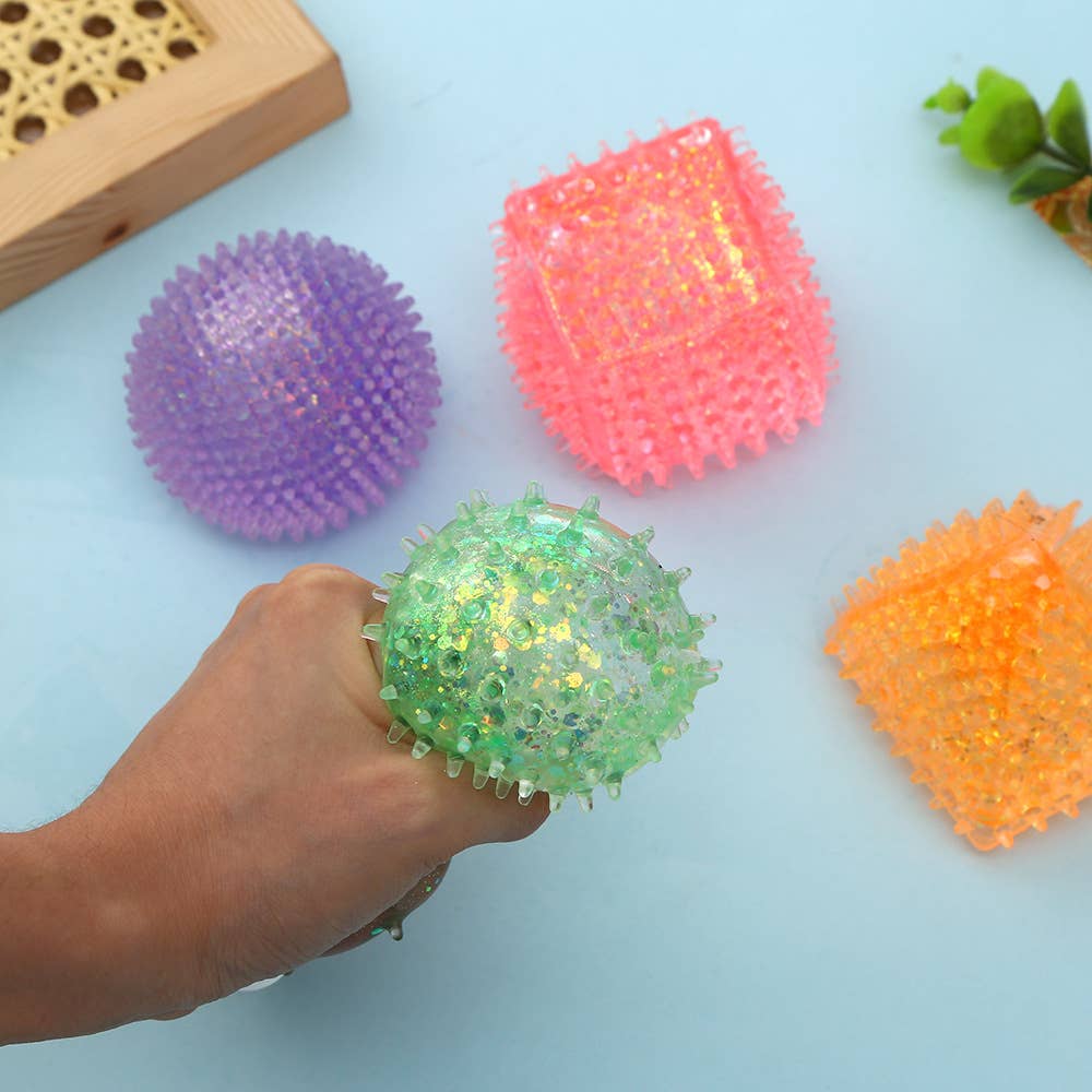 3D Maltose Squeeze Ball Geometric squishy toy-random shape: Pearl