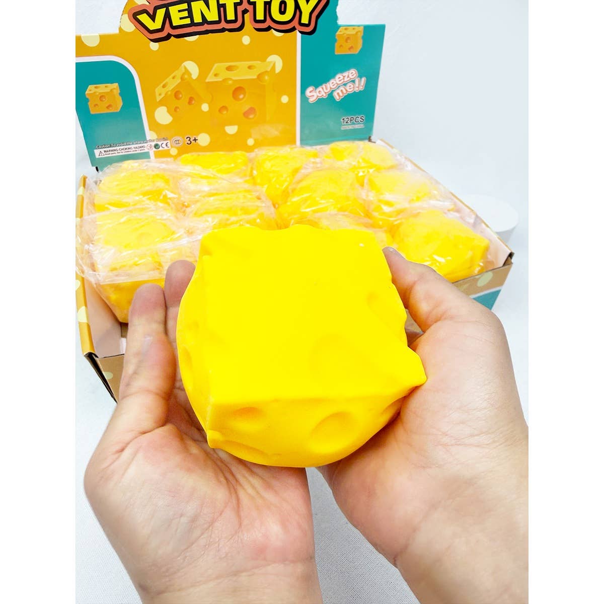 Viral Cheese Cube Squishy Toy: YELLOW / ONE(12)