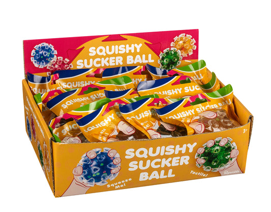 Squishy Sucker Balls, Assorted Colors, Indivdually Packaged