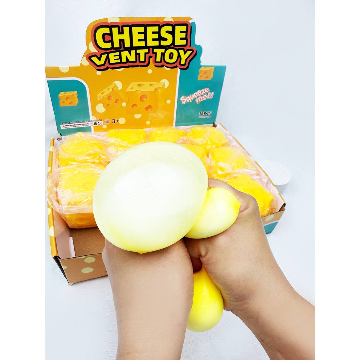 Viral Cheese Cube Squishy Toy: YELLOW / ONE(12)