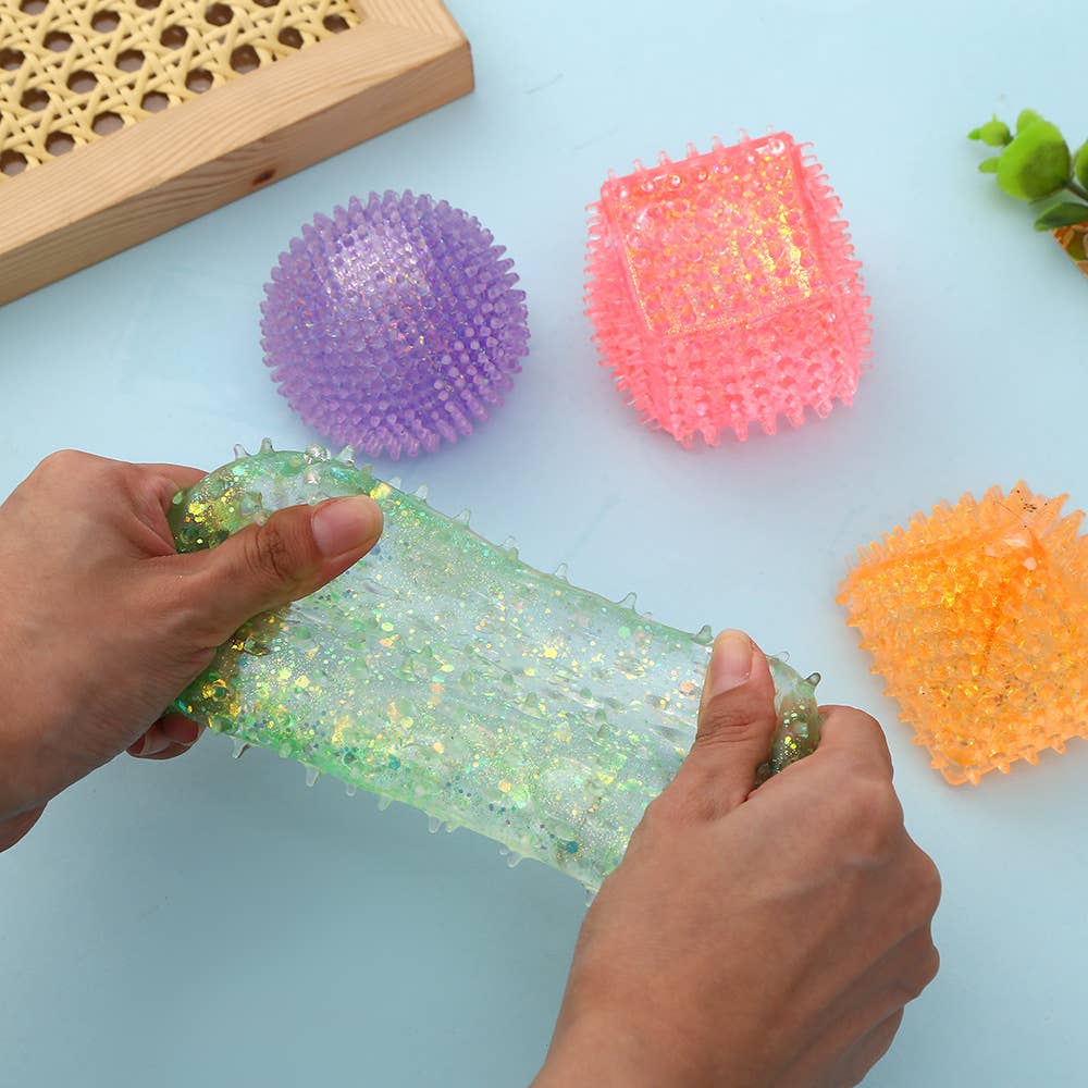 3D Maltose Squeeze Ball Geometric squishy toy-random shape: Pearl
