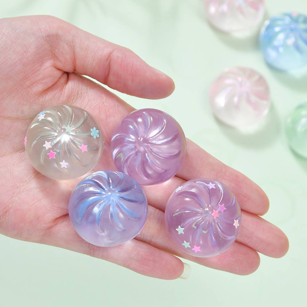 Mini maltose dumpling squishy toy for stress relief-4pack: Solid